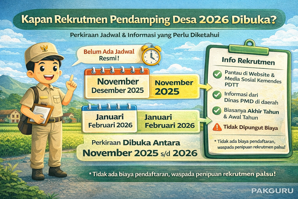 kapan rekrutmen pendamping desa 2026 dibuka